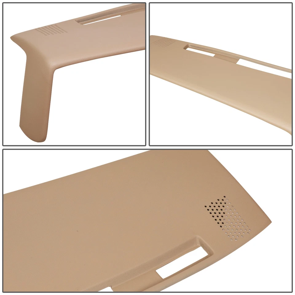 FOR 81-91 CHEVY GMC C/K/V/R BLAZER OE MOLDED DASH CAP COVER OVERLAY NEUTRAL - Image 3 of 4