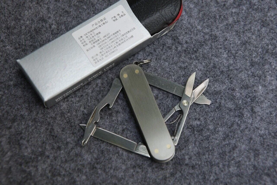 Neu Titanlegierung Messer+Griff Patch VICTORINOX RAMBLER 0.6363 58mm Messer NEU - Bild 4 von 4