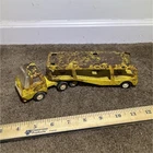 Tonka Pressed Steel Car Transporter Truck Vintage Yellow Collectible Toy Working