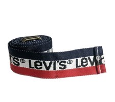 Levi  s Vintage Belt Red White Blue Striped 38  Canvas Belt