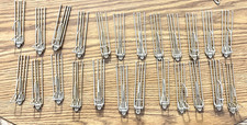 24 Vintage 4-Prong Pinch Pleat Drapery Curtain Metal Hooks Locking 3.5” Lot Gold