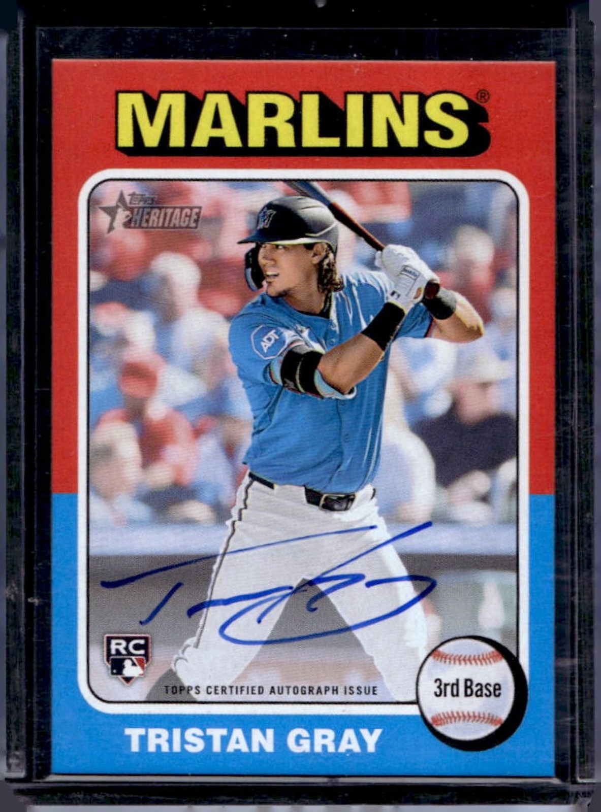 2024 Topps Heritage High Number Tristan Gray Real One Auto RC #ROA-TG Marlins