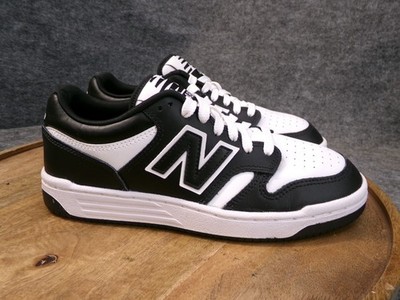 New Balance 480 Boys 6.5 / Womens 8 Black White Panda Leather Sneakers Shoes