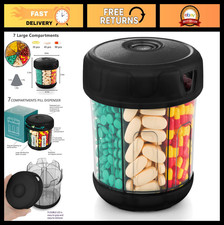 Extra Large Weekly Pill Organizer - 7 Compartment Medicine Storage Box with Soft