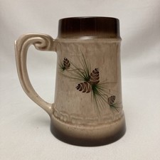 Rocky Mountain Pottery ROMCO, 21 Oz Mug Beer Stein, Pinecone, Loveland Colorado