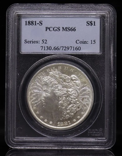 1881-S Morgan Silver Dollar PCGS MS66