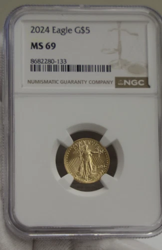 2024 US $5 Gold Eagle 1/10th NGC MS69