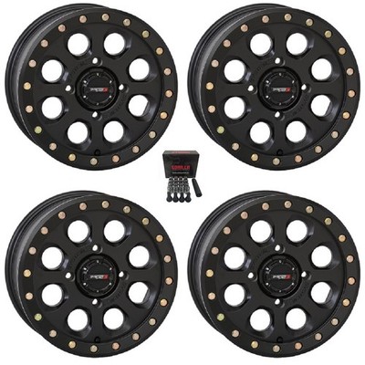 System 3 SB-7 Beadlock 15x10 Wide Wheels Black Can-Am Renegade Outlander (4)