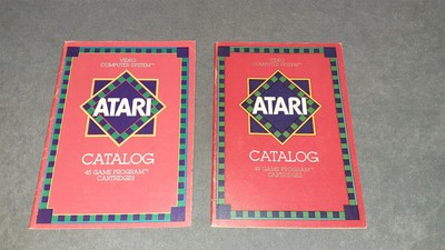 2 Atari Video Game Catalogs 45 Cartridge Rev. D 1981 + 49 Cartridge Rev. E 1982