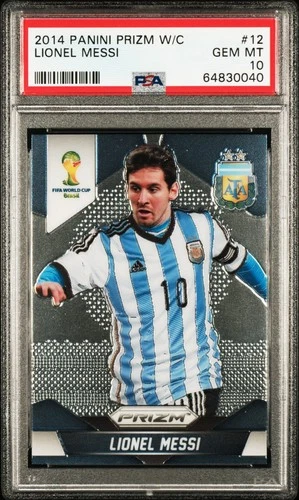 Panini 2014 Prizm World Cup Lionel Messi #12 Argentina PSA 10 Card GEM MINT