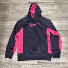 Nike Therma-fit Hoodie Girls purple Pink Size. medium Pullover Kids