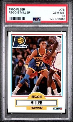 1990 Fleer #78 Reggie Miller Card PSA 10 GEM MT HOF Indiana Pacers GOAT