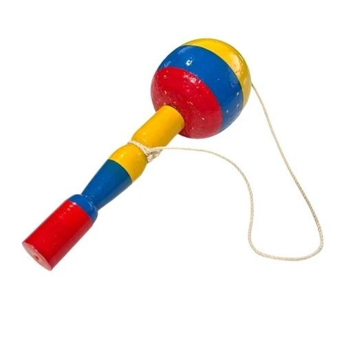 Vintage Wooden balero boliche emboque enchoque capirucho choca coca perinola