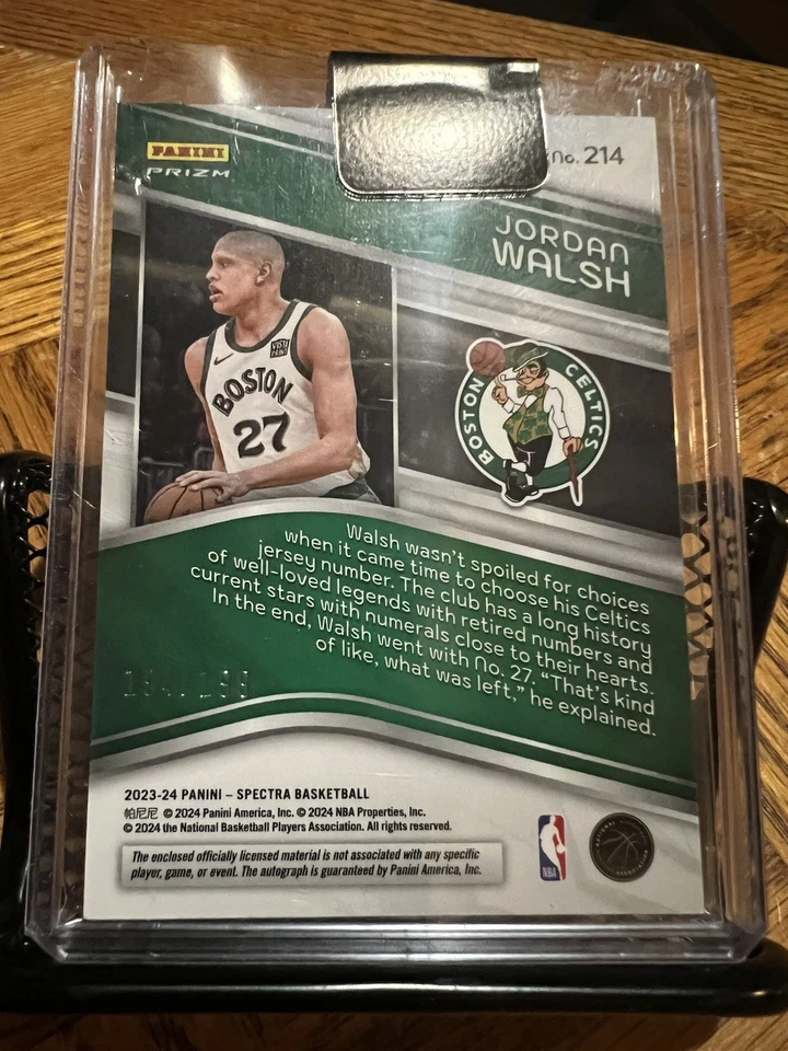 2023-24 Spectra Basketball Jordan Walsh RPA #127/199 - Image 2 of 4