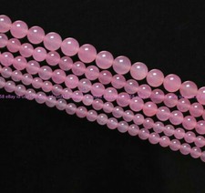 4/6/8/10/12mm Natural Pink Jade Round Gemstone Loose Beads 15'' Strand AAA