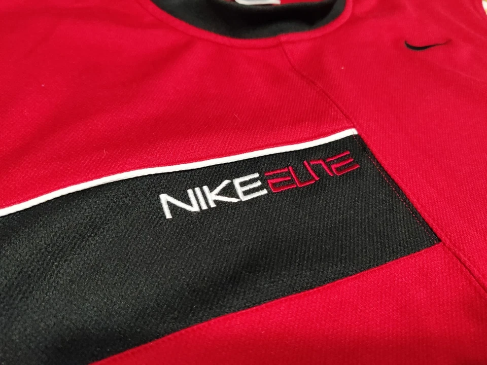 Camiseta Nike Elite Regata Masculina Grande Vermelha Dri Fit Jersey Pulôver Basquete #4 Antiga - Imagem 3 de 4