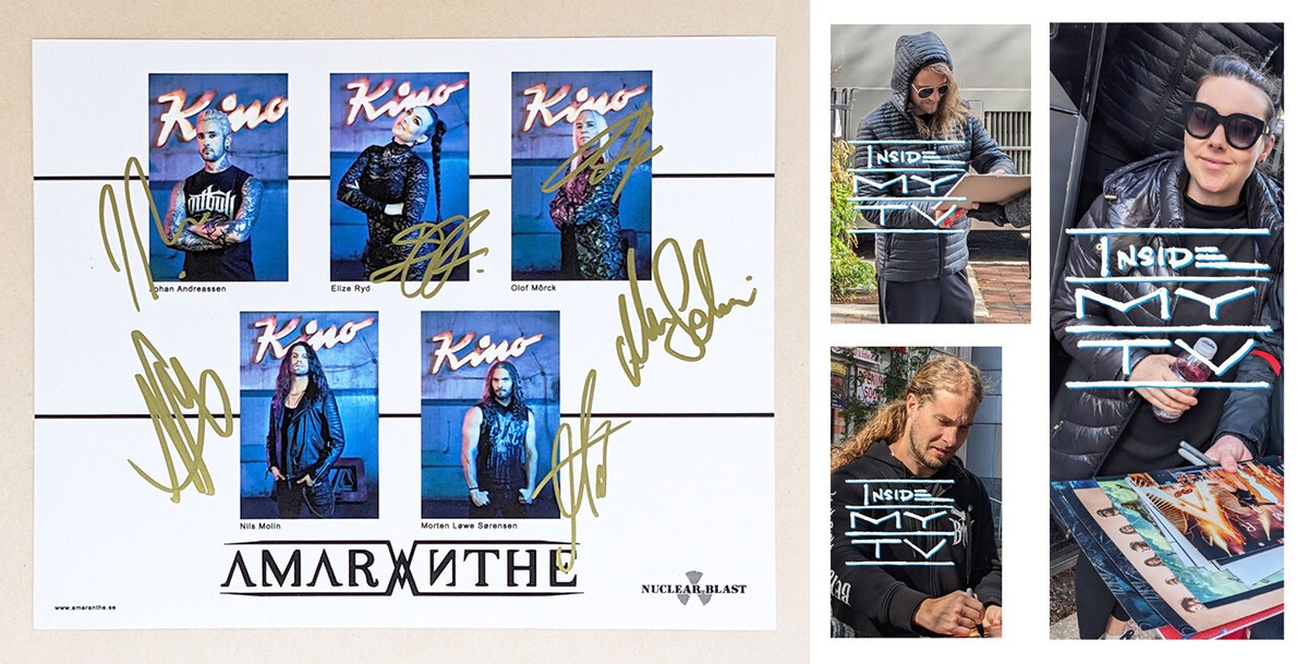 AMARANTHE SIGNED 8x10 PHOTO elize ryd +5 CATALYST manifest HELIX