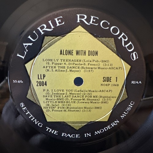 Dion / Alone With Dion Vinyl Laurie MONO 2004 - Picture 6 of 9
