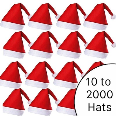 BULK BUY CHRISTMAS SANTA HATS FANCY DRESS WHOLESALE XMAS PARTY SANTA CLAUS JOB
