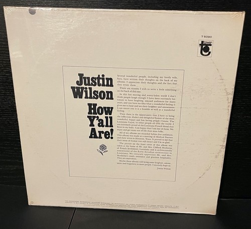 sealed lot 4 JUSTIN WILSON lps Wilsonville USA /How Yall Are / Hooo Boy!!! + 1 - Picture 12 of 12