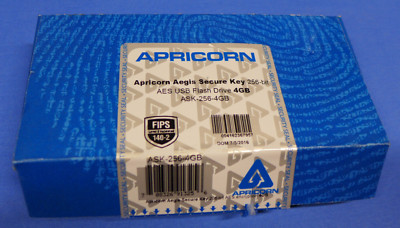 New Apricorn Aegis Secure Key 4GB AES USB Flash Drive 256 Bit ASK-256-4GB