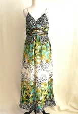 Diva Collection Maxi Dress Spaghetti Strap Empire Waist Embellishments Size M