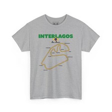 Interlagos Circuit T-shirt - Ayrton Senna Tribute Tee - Formula Racing Fans Gift