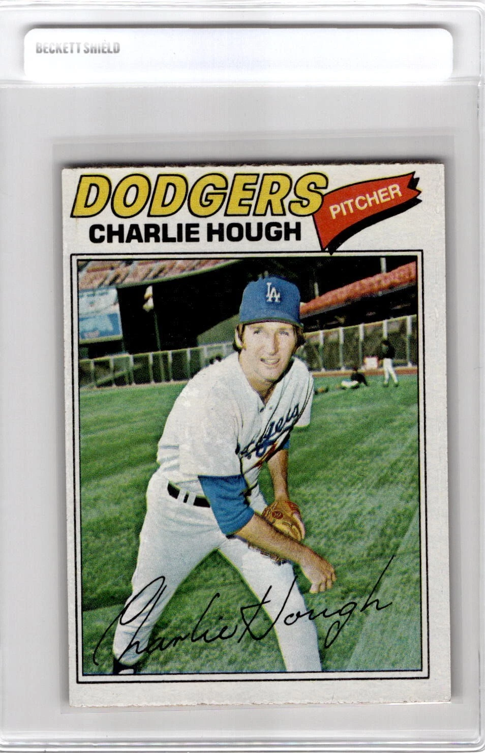 1977 Topps - Charlie Hough #298 Baseball Card Near Mint FREE SHIPPING
