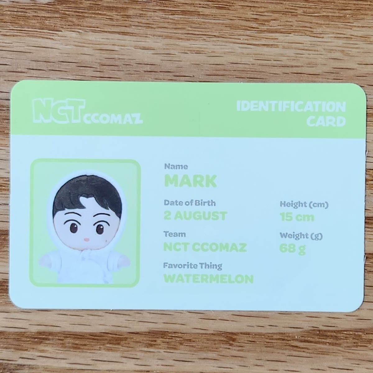 NCT SUPERCOMMAB マーク トレカ シュコンマ Mark Official Ccomaz Card NCT Ccomaz Grocery Store Trading Card