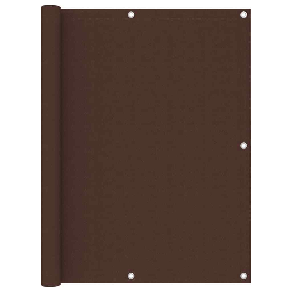 vidaXL Balcony Screen Brown 120x600 cm Oxford Fabric