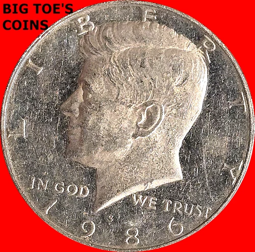 1986-S CLAD PROOF KENNEDY HALF DOLLAR, FAST SHIPPING!!