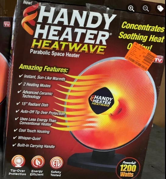 Handy Heater HEATP-MC1 350W Heatwave Electric Ceramic Space Parabolic -  כרית לי - כרית הריון והנקה הטובה בישראל