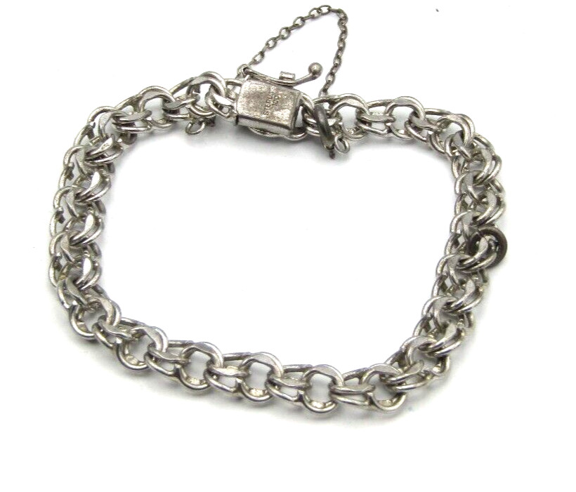 MULTI LINK CHARM BRACELET SIGNED MCC Sterling Sil… - image 1