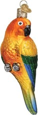 Sun Conure Blown Glass Christmas Ornament by Old World Christmas