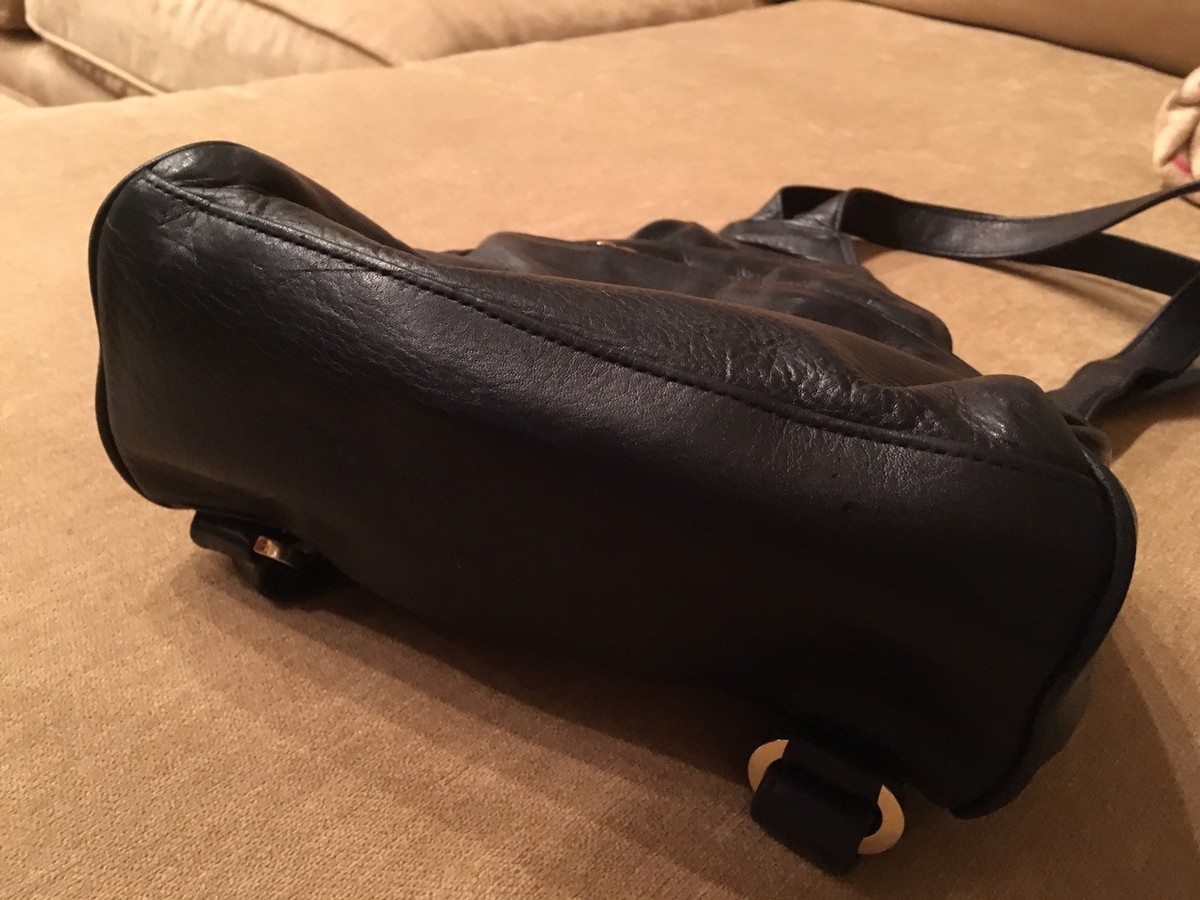 Lauren Alexander Black Leather Backpack Style Bag | eBay