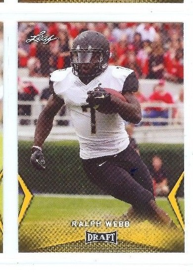 RALPH WEBB 2018 LEAF DRAFT GOLD PARALLEL ROOKIE RC #46 VANDERBILT COMMODORES