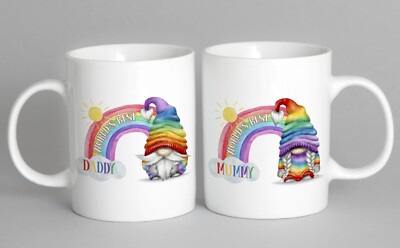 Personalisierte Tasse Gonk Regenbogen Mama Papa Geschenk Muttertag Nana Geschenk