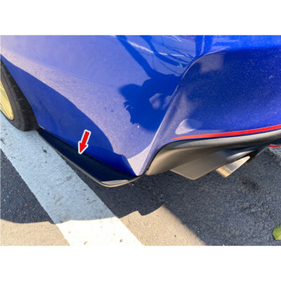 Unpainted FRP For Subaru WRX STI 4th CS Side Rear Bumper Lip Splitter Spoiler