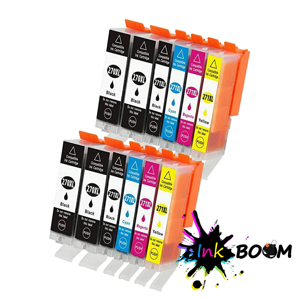 12 Ink for PGI-270XL CLI-271XL Pixma MG5720 MG6820 TS5020 TS6020 MG7720