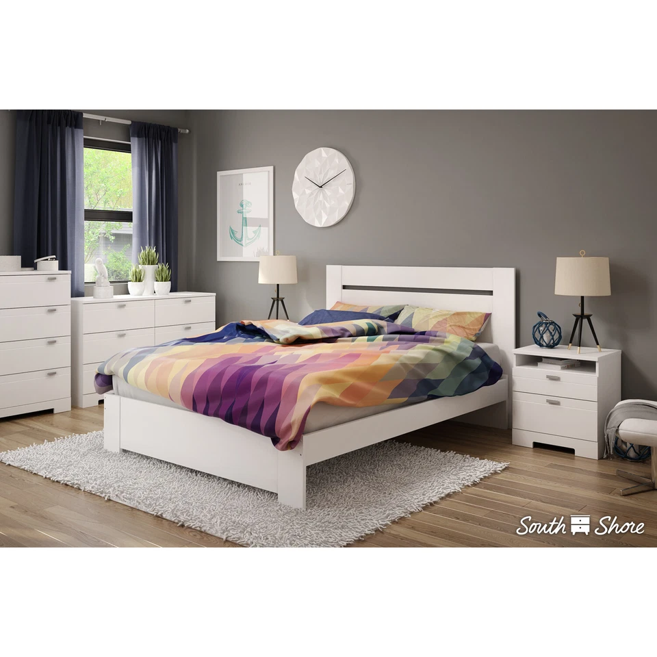 Cómoda doble South Shore Reevo 6 cajones negra ónix negra Foto 2 de 4