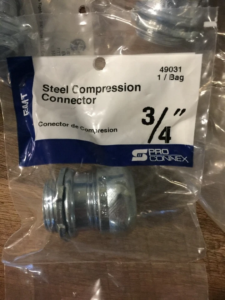 (ЛОТ ИЗ 22) Sigma Electric 49031 EMT стальной компрессионный разъем 3/4" - Изображение 2 из 2