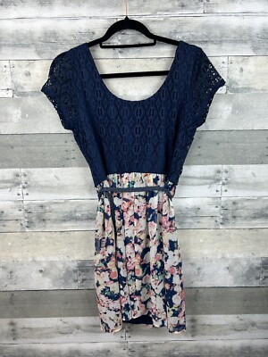 juniors short sleeve dress Juniors' Liberty Love Airflow Short Sleeve Skater Dress