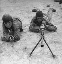 Two Libyan paratroopers training attainment patent Egyptian front - WWII Photo