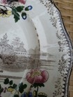 Antique 9" Plate Staffordshire Floral Island Scene — photo 4