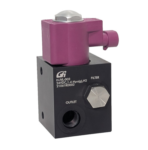 Gfi H-IVL-003 Isolation Valve Assy 24VDC 13W 1.4Mpa(g) H2 Hydrogen Made in Italy