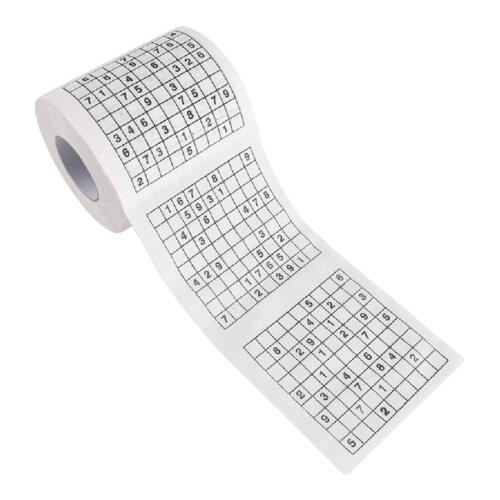 Sudoku-Toilettenpapierrolle, bequemes praktisches Witzgeschenk, Badetuch - Afbeelding 1 van 7