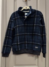 Abercrombie  Fitch Kids Fleece Pullover Quarter Zip Plaid NWT. 13/14
