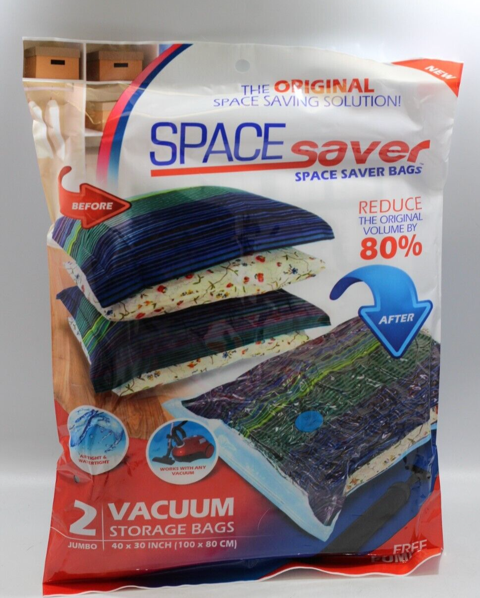 JUMBO Spacesaver Premium Vacuum Storage Bags 80 More Storage with Hand