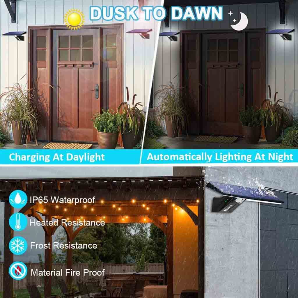 JESLED 90 LED Solar Outdoor Motion Light With Remote