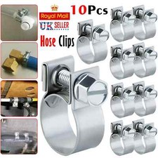 Mini Hose Jubilee Clip Clamp Fuel Line Petrol Pipe Clamps Clips Stainless Zinc